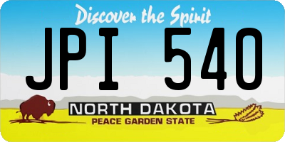 ND license plate JPI540