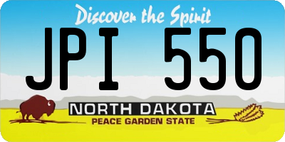 ND license plate JPI550