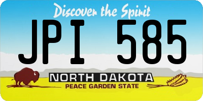 ND license plate JPI585