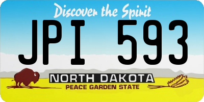 ND license plate JPI593