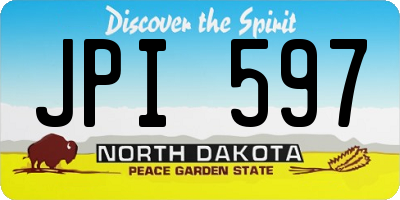 ND license plate JPI597
