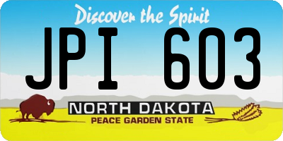 ND license plate JPI603
