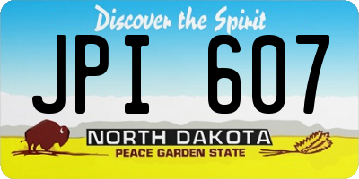 ND license plate JPI607
