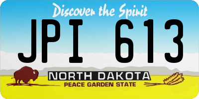 ND license plate JPI613