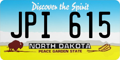 ND license plate JPI615