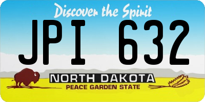 ND license plate JPI632