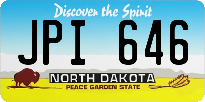 ND license plate JPI646