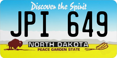 ND license plate JPI649