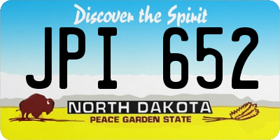 ND license plate JPI652