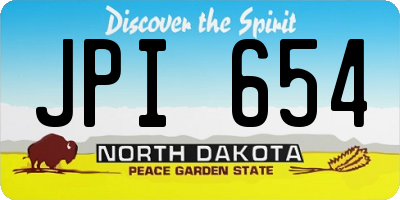 ND license plate JPI654