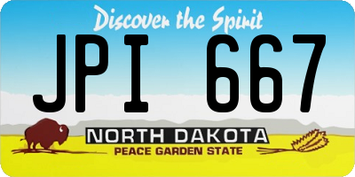 ND license plate JPI667