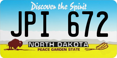 ND license plate JPI672