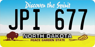 ND license plate JPI677