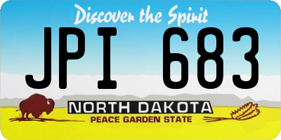 ND license plate JPI683