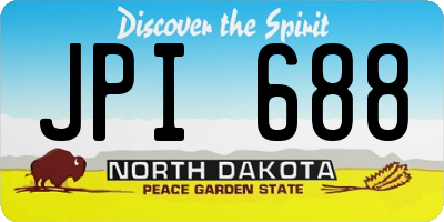ND license plate JPI688