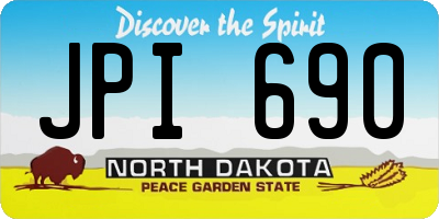 ND license plate JPI690