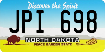 ND license plate JPI698