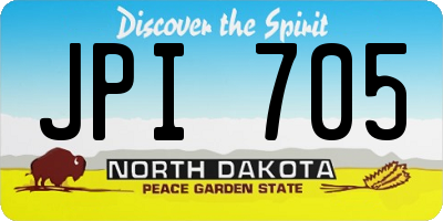 ND license plate JPI705