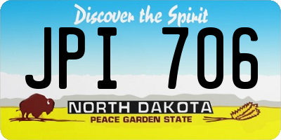 ND license plate JPI706