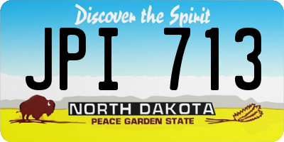ND license plate JPI713