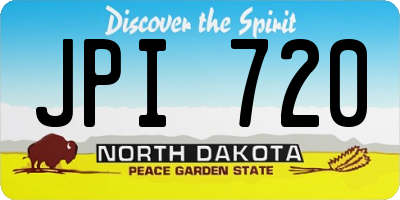 ND license plate JPI720