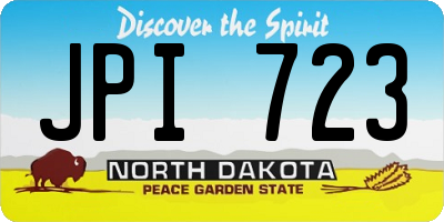 ND license plate JPI723
