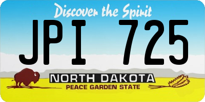 ND license plate JPI725