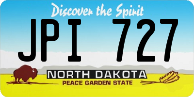 ND license plate JPI727
