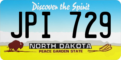 ND license plate JPI729