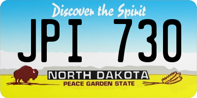 ND license plate JPI730