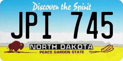 ND license plate JPI745