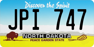 ND license plate JPI747