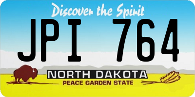 ND license plate JPI764