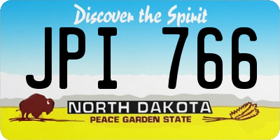 ND license plate JPI766