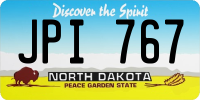 ND license plate JPI767