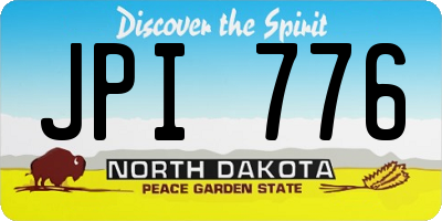 ND license plate JPI776