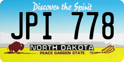 ND license plate JPI778
