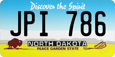 ND license plate JPI786