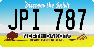 ND license plate JPI787