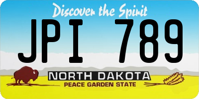 ND license plate JPI789