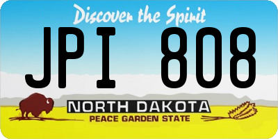 ND license plate JPI808
