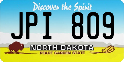 ND license plate JPI809