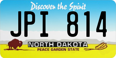 ND license plate JPI814