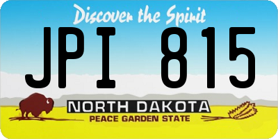 ND license plate JPI815