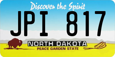 ND license plate JPI817