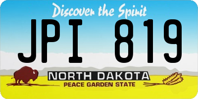 ND license plate JPI819