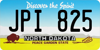 ND license plate JPI825