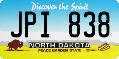 ND license plate JPI838