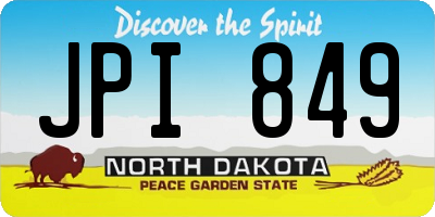 ND license plate JPI849