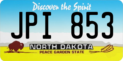 ND license plate JPI853